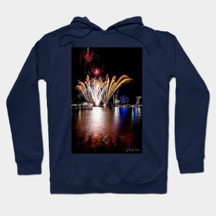 Fireworks featuring Melbourne Star, Melbourne Docklands, Victoria, Australia. Hoodie